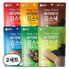 핫한간식 핑거푸드 맥주안주 바삭바삭 김스낵6종세트, 20g, 12개