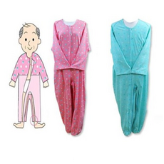 지퍼형 우주복 삼정휴먼서버 노인치매복 치매우주복 특수지퍼 치매 노인 요양 환자복 병원 순면 간병 남녀공용, 핑크L, 1개