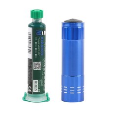기계공 UV 마스크 경화형 용접 UV 솔더 마스크 도구 + PCB SMD 회로 기판 용 UV 램프 페인트 솔더 용접 플럭스, green