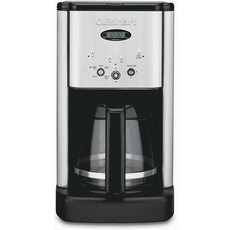 쿠시나트 12컵 브루 중앙 메이커 커피 블랙 스테인리스 스틸 DCC-1200BKSNAS, Brushed Chrome, Coffeemaker