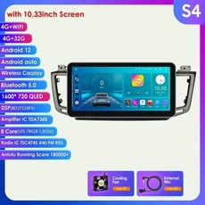 안드로이드 올인원 후방카메라 내비 7862 안드로이드 12 무선 Carplay For Toyota RAV4 RAV 4 2013-2017 차량용 라디오 멀티미디어 비디오 플레이어 G, 7)10.33INCH S4