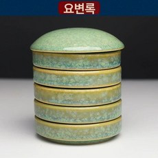 세라믹 물감 유화 파레트 5단 팔레트 도자기 동양화 접시 수채화 플라스틱 서예 유약 안료, 1개, 그린 글레이즈, 기본 색상