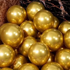 파리스 12인치 크롬 메탈 라운드 풍선, 50개, 2)크롬 골드