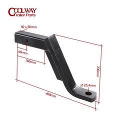 드롭 토우 바 W/50mm 2 인치 볼 커버 마운트 혀 트레일러 자동차 RV 보트 부품, 02 With 50mm Ball