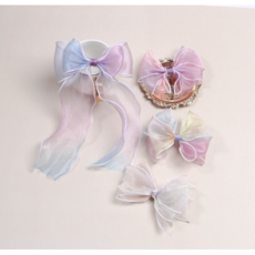 오간디 리본 50mm 리본공예 부자재 재료 90cm, 1개, 그린+보라