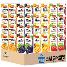 델몬트 드링크 망고 8개 포도 8개 사과 8개 파인애플 8개 총 32개 세트 *안전포장*, 1세트, 190ml