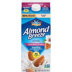 Almond Breeze 블루다이아몬드 언스위튼드 바닐라 아몬드 밀크, 1.89L, 2개