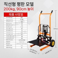 ZIPIA 지게차 상하차 공사장 트레일러 중장비, C. 200KG스트레이트휠-0.9m평면