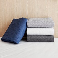 데시뉴 코지 항균 고정밴드 헤링본 누빔 침대패드, 아이보리