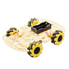 옴니 메카넘 휠 로봇 자동차 섀시 키트 라즈베리 파이 장난감용 TT 모터 4개 60mm, Black Wheel