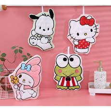 산리오 캐릭터 주방 고리 핸드타올 / 다용도 핸드타올 수건, 1개, 포차코