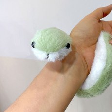 台灣本土貨 蝴蝶結小蛇 粉色限定 毛絨 可纏繞 娃娃玩偶 桌面擺件 蛇年吉祥物 禮物, 1個, 小青蛇（無配飾）