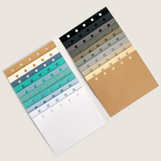 M5 미니 다이어리 속지 먼슬리 위클리 줄노트 꾸미기 5공 내지, 14 : 무지_혼합