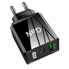 65W 사각접지 초고속 충전기 포트 USB+PD 애플 아이폰 아이패드 삼성 갤럭시 픽셀 고속전원 어댑터 SJCDBK-, 1개, 블랙BK301(FX)