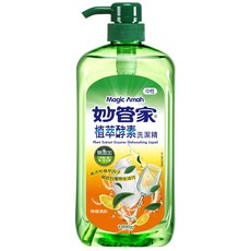 妙管家植萃酵素洗潔精 檸檬 1000g 中性溫和配方輕鬆去油污, 1個, 植萃酵素洗潔精(小蘇打&檸檬)1000m
