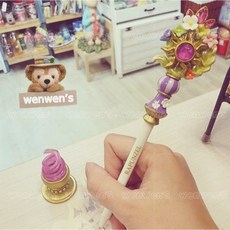 【Wenwens】日本代購 公主 白雪 公主 魔杖筆 黑筆 原子筆 辦公文具, 1個, 長髮公主