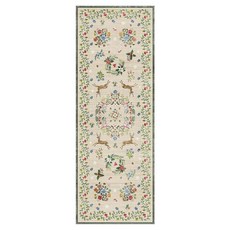 Gertmenian 실내 홀리데이 부분 러그 - 5.1 x 15.2cm(2 6인치) 러너 내구성 쉬운 청소 및 흘림 방지 거실 입구의 통행이 많은 지역에 이상적 율레타이