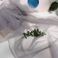 CRT 008 탐나요 촘촘한 망사 원단 무지 투투 패브릭 샤샤 대폭 천 드레스 모기장, 1개, 연그레이