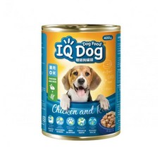 IQ Dog 聰明狗罐頭 400g 大罐 犬貓通用, 1個, 雞肉+米400g,超取限10罐/缺貨自動換口味勿接受勿下單