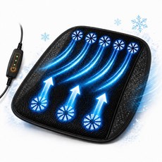 DP 쿨방석 8팬 usb 통풍방석 사무실 여름방석 차량용, 블랙