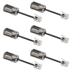 Uvital 전화 코드 디탱글러(10팩) 엉킴 방지 전화 핸드셋 케이블 360도 회전 유선 회전 코드 언탱글러 블랙, 6