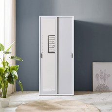 솜씨방 루디아 친환경 E0 800 슬라이딩 거울 옷장 고시원 자취방 투룸, 루디아 슬라이딩 800 거울 옷장, 그레이