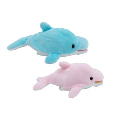 8吋海豚手偶, 1個, 粉色海豚