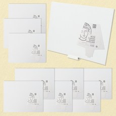 뮤즈 프레임없는 면천 캔버스보드 가로형 F1 사이즈 23x16cm 10개입, 1세트