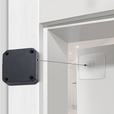 와이어 도어클로저 자동 문닫힘 방문 현관문 도어체크 자동문 장치, 도어클로저 블랙, 1개, 블랙