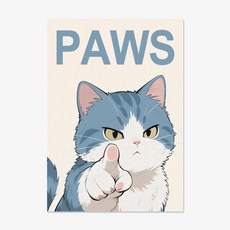 고양이 바로 너 인테리어 펠트 패브릭 포스터, FB_동물_바로너 고양이_02, A4