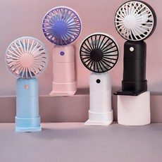 미니선풍기 베르 듀얼 USB 탁상용 휴대용 사무실 책상, 스카이블루