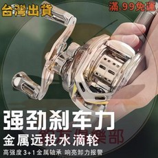 全金屬水滴輪 遠投輪 品牌EQMS 6.3:1 齒輪比 3+1 軸承, 【EQM水滴輪】泛用深杯201左