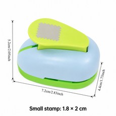 직사각형 스탬프 펀치 레버 스크랩북킹 액션 다용도 종이 DIY 커터 수공예용 도구 공예 장치, Stamp 1 8x2cm