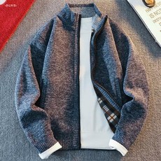 男式針織開衫純色長袖上衣服外套