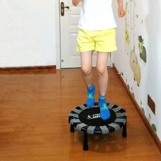 미니 트램폴린 운동 홈트 점핑보드 접이식 컬러, 다크 그레이 (양말 포함)