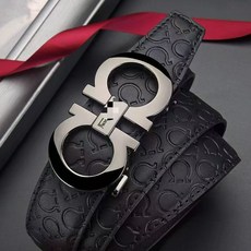 Salvatore Ferragamo 男士皮帶 自動扣 真皮腰帶