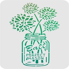1개 스크랩북 패브릭 타일 바닥 가구 나무 등에 그림을 그릴 수 있는 대형 플라스틱 재사용 가능 드로잉/페인팅 스텐실 템플릿 직사각형 꽃무늬 297x210mm, 하얀색