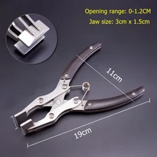 병렬형 접착 프레스 플라이어 12mm - DIY 공예용 스틸 가죽 엣지 클램프 | 작업용 플랫 노즈 도구, [02] A