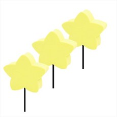 3Pcs 옐로우 스타 자동차 안테나 토퍼 - 주차장에서 쉽게 찾을 수 있는 차량 볼 외장 액세서리(2.9 * 3.1인치)