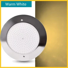 12V RGB 색상 변경 가능 18W 35W 방수 IP68 LED 연못 전구 램프 벽걸이 리모컨 수영장 조명, 01 Warm white, 01 25w