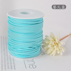 臺南出貨 韓國絨 雙面絨 仿皮繩 手鍊項鍊繩 鮮花禮盒包裝絲帶 DIY甜品蛋糕綁帶, 嬰兒藍, 1個