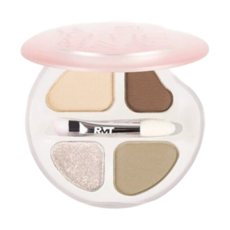 RMT 羅曼四色眼影盤，精選色彩組合，持久自然，新手友好，打造百變眼妝, 1個, 01甜奶杏
