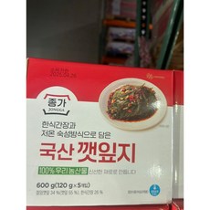 종가집 국산 깻잎지 120gx5, 120g, 5개