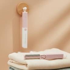 홀리크 2in1 휴대용 옷 털 보풀 먼지 제거기, 1개, 핑크