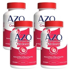 AZO Cranberry Urinary Tract Health 아조 크랜베리 소프트젤, 100정, 4개