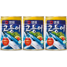 샘표 고등어 원터치 통조림, 400g, 3개