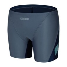 백화점상품 아레나 남성수영복 스텝바이 3부 블루그레이 깔끔한 수영강습복