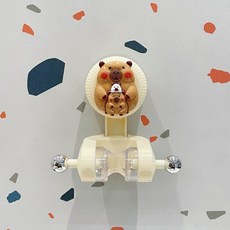 《小日子家居館》新款 花灑支架 花曬固定座 強力吸盤免打孔 可移動 衛生間可愛兒童男女, 抱抱卡皮巴拉(花灑支架)