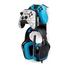 아마존평점4.5+ 미국출고 156743 The UberAtlas Dual Game Controller & Headphone Stand Wall 마운트(거치) 홀더(고정용) Xb, 아마존평점4.5+ 미국출고 156743 The Uber