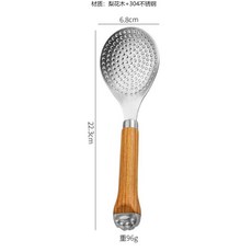304不鏽鋼飯勺 花梨木手柄米飯勺, 1個, 圓形, 貓爪